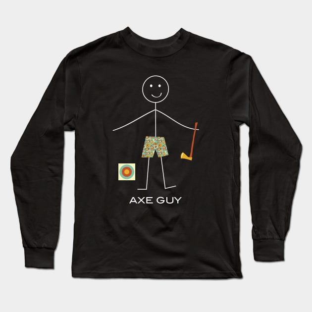 Funny Mens Axe Throwing Long Sleeve T-Shirt by whyitsme